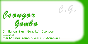 csongor gombo business card